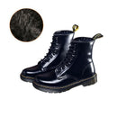 Women Genuine Leather Winter Lace Up Boots-Wine2 with fur-6-China-JadeMoghul Inc.