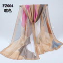 Women Geometric Print Summer chiffon Scarf-FZ004 Camel-JadeMoghul Inc.