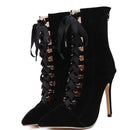 Women Gladiator Lace Up High Heels-Black-4-JadeMoghul Inc.