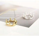 Women Gold , Silver Plated Crown Fashion Ring Band-Silver-JadeMoghul Inc.