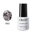 Women Gorgeous Color Gloss / Glitter UV Gel Nail Polish Lacquer-1862 Black White-JadeMoghul Inc.