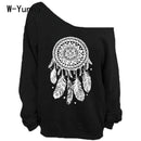 Women Harajuku Assorted Printed Long Sleeve Open Shoulder Streetwear-as show-One Size-JadeMoghul Inc.