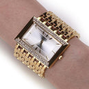 Women Heavy Stainless Steel Chain Fashion Gold Dress Watch-Red-JadeMoghul Inc.