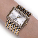 Women Heavy Stainless Steel Chain Fashion Gold Dress Watch-Silver-JadeMoghul Inc.