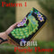 Women Heavy Thai Embroidered Double Zipper Pocket wallet/ Wristlet-Pattern 1 Purple-JadeMoghul Inc.