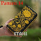 Women Heavy Thai Embroidered Double Zipper Pocket wallet/ Wristlet-Pattern 14 Yellow-JadeMoghul Inc.