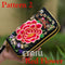 Women Heavy Thai Embroidered Double Zipper Pocket wallet/ Wristlet-Pattern 2 Red-JadeMoghul Inc.