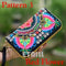 Women Heavy Thai Embroidered Double Zipper Pocket wallet/ Wristlet-Pattern 3 Red-JadeMoghul Inc.