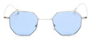 Women Hexagonal Color Tinted Sunglasses With 100% UV 400 Protection-clear blue-as shown in photo-JadeMoghul Inc.