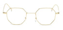 Women Hexagonal Color Tinted Sunglasses With 100% UV 400 Protection-gold with clear-as shown in photo-JadeMoghul Inc.