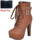 Women High Heel Ankle Boots With Zipper Closure-beige cloth-4-JadeMoghul Inc.