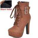 Women High Heel Ankle Boots With Zipper Closure-beige cloth-4-JadeMoghul Inc.