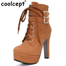 Women High Heel Ankle Boots With Zipper Closure-beige cloth-4-JadeMoghul Inc.