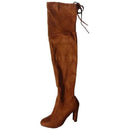 Women High Heeled Over the Knee Boots-brown yellow-4-JadeMoghul Inc.