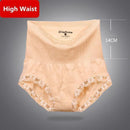 Women High Waist Cotton And Lace Breathable Body Shaper Panties