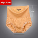 Women High Waist Cotton And Lace Breathable Body Shaper Panties