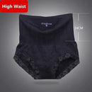 Women High Waist Cotton And Lace Breathable Body Shaper Panties