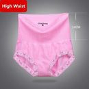Women High Waist Cotton And Lace Breathable Body Shaper Panties