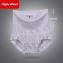 Women High Waist Cotton And Lace Breathable Body Shaper Panties