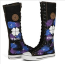 Women Knee High Canvas Shoes-i-4.5-JadeMoghul Inc.