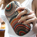 Women Knuckle Ring Sequined Party Clutch Bag-Color Golden-JadeMoghul Inc.