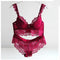 Women Lace Embroidery Bra And All Lace Seamless Panties Set-Red-70A-JadeMoghul Inc.
