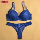 Women  Lace Push Up Women Bra And Panties Set