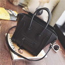 Women Large Capacity Color Block Hand Bag With front Zipper Pocket-black-29cm-JadeMoghul Inc.