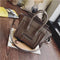 Women Large Capacity Color Block Hand Bag With front Zipper Pocket-khaki-29cm-JadeMoghul Inc.
