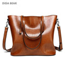 Women Large Capacity Patent Leather Solid Color Shoulder Bag-Black-31x28x12cm-JadeMoghul Inc.