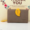 Women Leap Applique Clasp And Zipper Wallet-middle brown-JadeMoghul Inc.