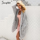 Women Light weight Machine Knitted Cardigan Style Sweater-Gray-One Size-JadeMoghul Inc.