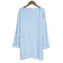 Women Long cardigan style Sweater Coat-sky blueS031-S-JadeMoghul Inc.
