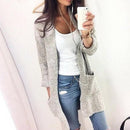 Women Long Flat Knitted Cardigan Sweater-as pic-XXL-China-JadeMoghul Inc.