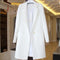 Women Long One Button Coat/ Blazer In Solid Colors-coat-White-S-JadeMoghul Inc.