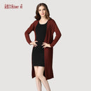 Women Long Slit side Cardigan Sweater-black-One Size-JadeMoghul Inc.