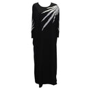 Women loose Cut Batwing Sleeves Maxi Dress-black-One Size-JadeMoghul Inc.