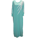 Women loose Cut Batwing Sleeves Maxi Dress-green-One Size-JadeMoghul Inc.