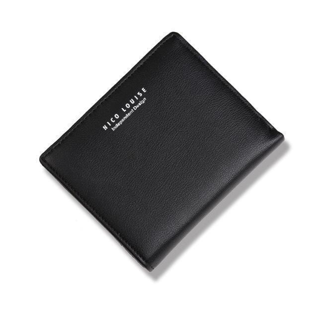 Women Lovely Leather Zipper Wallet Fashion Lady Portable Multifunction Small Solid Color Change Purse Hot Female Clutch Carteras-black-JadeMoghul Inc.