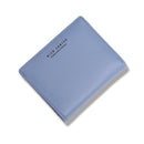 Women Lovely Leather Zipper Wallet Fashion Lady Portable Multifunction Small Solid Color Change Purse Hot Female Clutch Carteras-blue-JadeMoghul Inc.