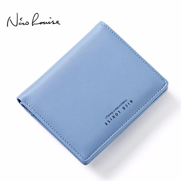 Women Lovely Leather Zipper Wallet Fashion Lady Portable Multifunction Small Solid Color Change Purse Hot Female Clutch Carteras-Grey-JadeMoghul Inc.