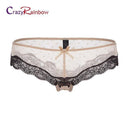 Women Low Rise Sheer Lace Panties-apricot-L-JadeMoghul Inc.