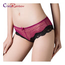 Women Low Rise Sheer Lace Panties-apricot-L-JadeMoghul Inc.