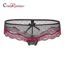 Women Low Rise Sheer Lace Panties-black-L-JadeMoghul Inc.