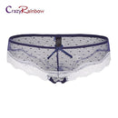 Women Low Rise Sheer Lace Panties-blue-L-JadeMoghul Inc.