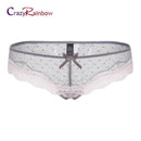 Women Low Rise Sheer Lace Panties-Grey-L-JadeMoghul Inc.