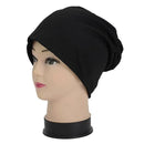 Women / Men Unisex Cotton Blend Slouch Beanie/ Hat-Black-JadeMoghul Inc.