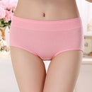 Women Mid Waist Natural cotton Hipster Panties-pink-M-JadeMoghul Inc.