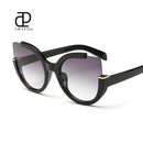 Women Oversized Cat Eye Sunglasses With Open Frame And 100$ UV 400 Protection-Maroon-JadeMoghul Inc.