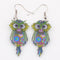 Women Owl Design Colorful Drop Earrings-Green-JadeMoghul Inc.